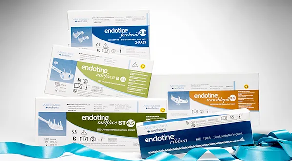 วัสดุยึดตรึงชนิดสลายได้เอง Endotine ของแท้ สำหรับหน้าผาก กลางใบหน้า และ transbleph ที่ใช้ที่ Banobagi