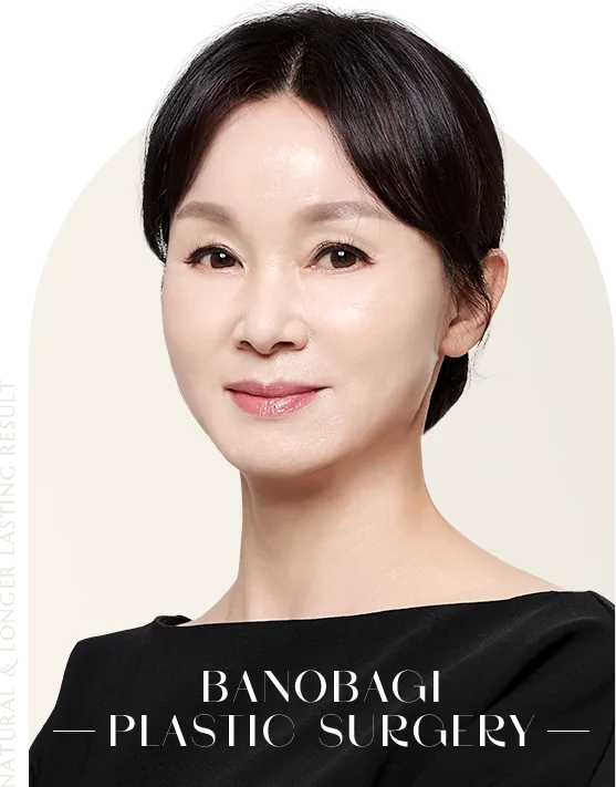 นางแบบ Banobagi แสดงใบหน้าส่วนล่าง โซนที่รักษาด้วยการดึงใบหน้าส่วนล่าง